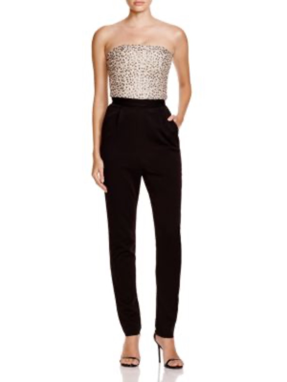 Alice + Olivia | NWT | Jeri Rhinestone Embellished Strapless Jumpsuit | 8